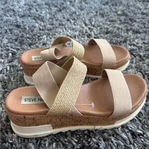 Steve Madden Tan Platform Sandals